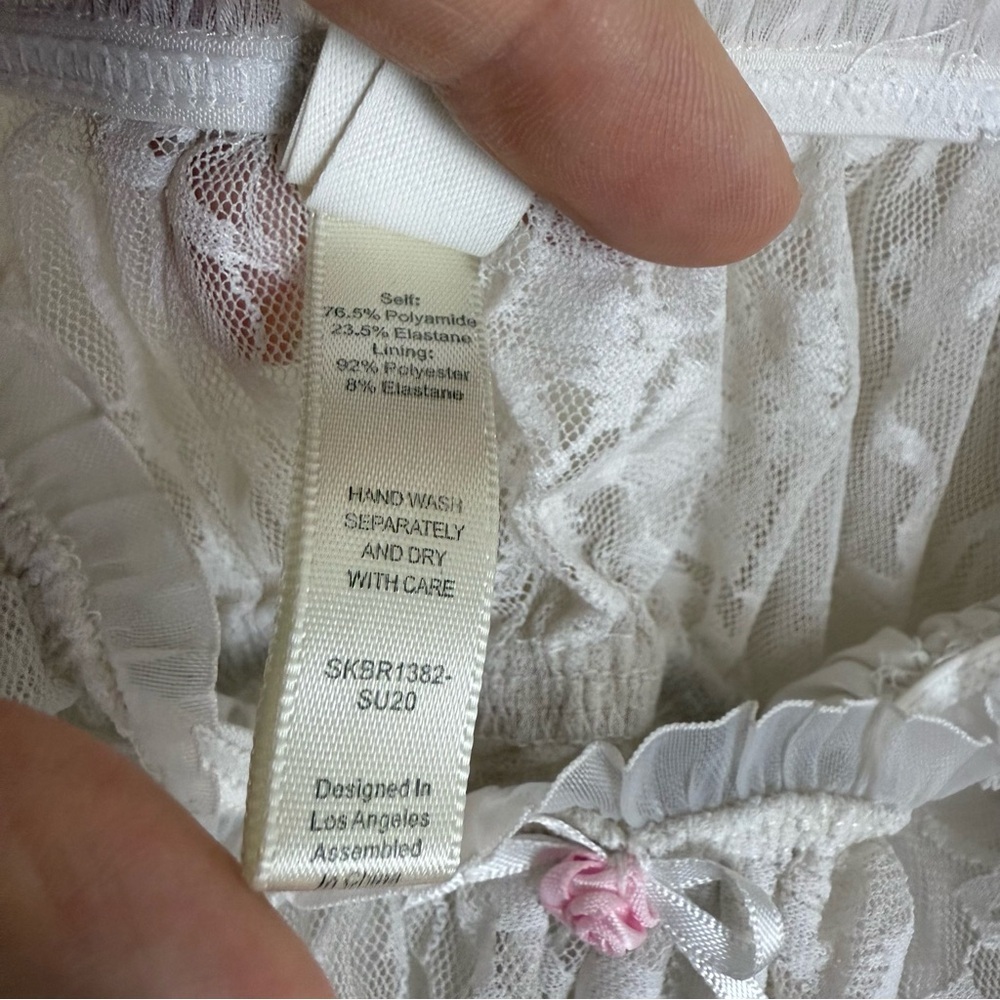 FOR LOVE & LEMONS white Belle Long Line Bra - Picture 9 of 10